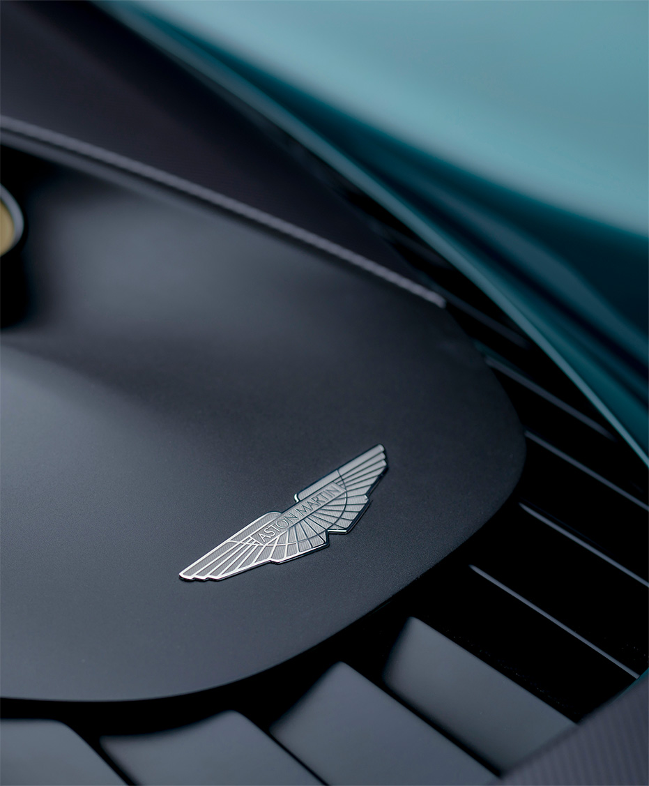 Aston Martin logo on car