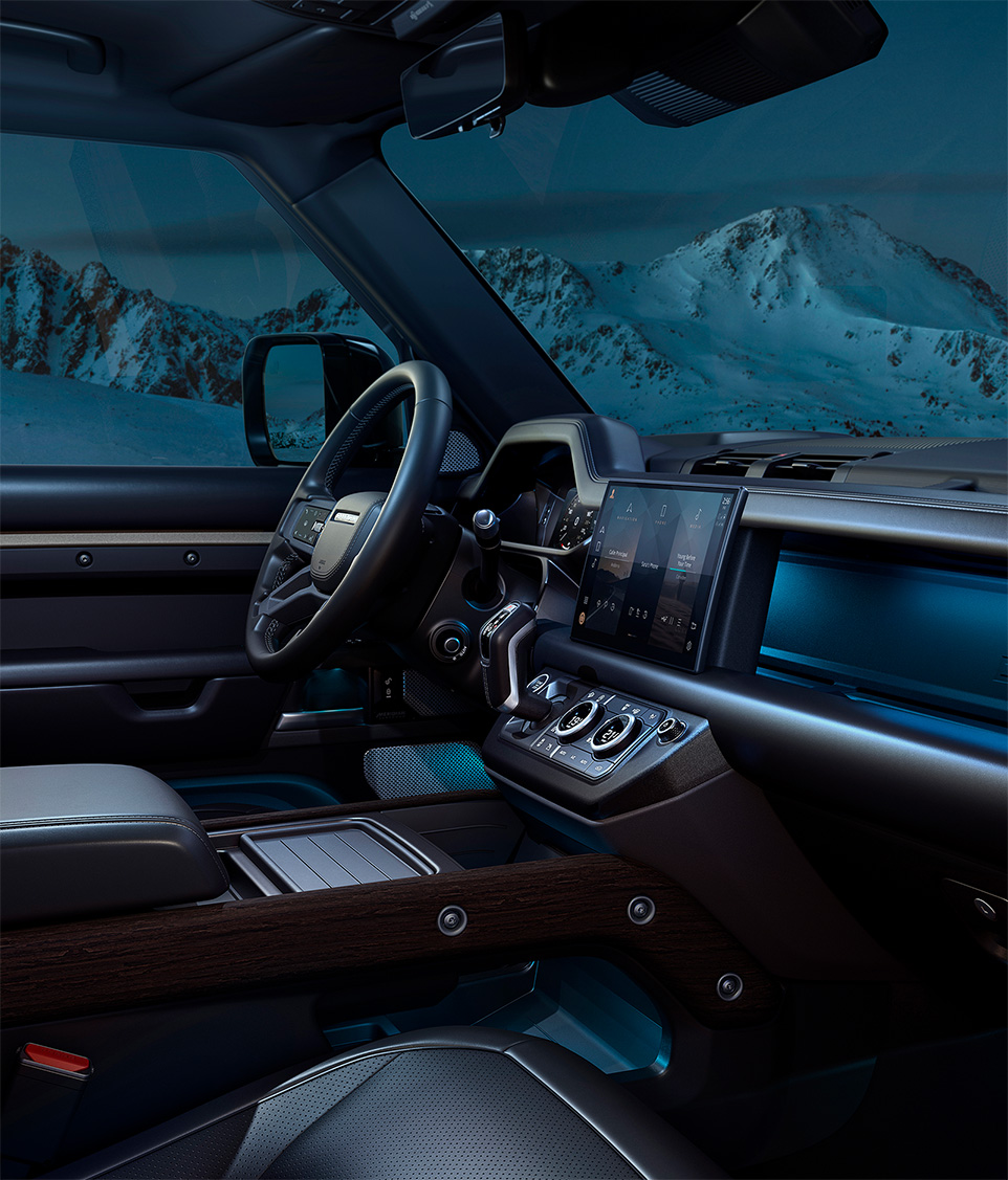 Interior of Land Rover